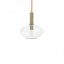  2069-79 - Bronson Glass Pendant Wide Brass